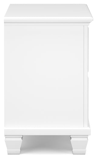 Fortman Full Panel Bed with Mirrored Dresser and Nightstand