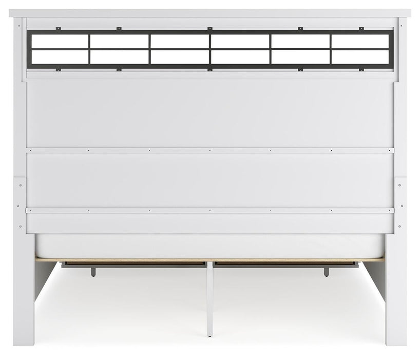 Ashbryn California King Panel Storage Bed, Dresser, Mirror, Chest and Nightstand