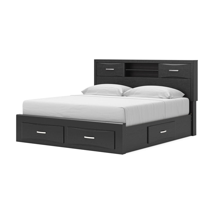 Stabotta King Bookcase Bed with Storage